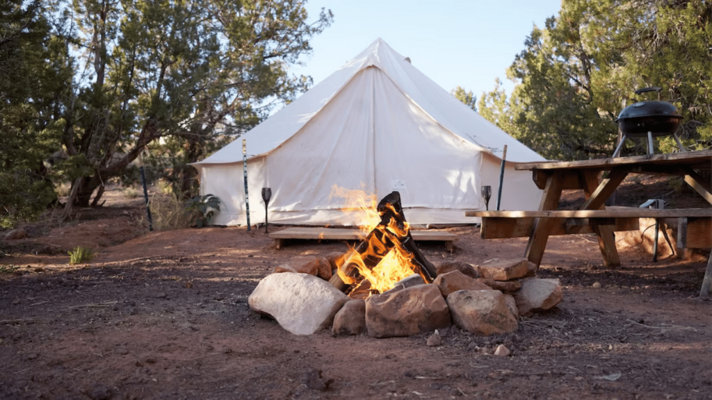 Glamping near Zion National Park - Heated Cooled King Size Glamping Tent